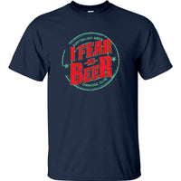 Aussie Beer Drinkers I Fear No Beer T-Shirt (Navy Blue)