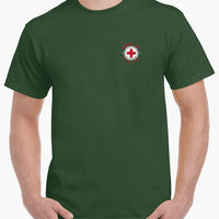 Thirst Aid Beer Left Chest Logo T-Shirt (Forest Green)