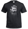 Ned Kelly Such Is Life Portrait T-Shirt (Black, Silver & White Print)