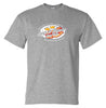 Eggs & Bacon Bay Cafe Tasmania Fake Business Logo T-Shirt (Marle Grey)