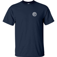 Grass Is Greener Hippie Left Chest Logo T-Shirt (Navy Blue)