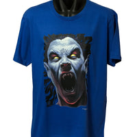 Awakening Vampire T-Shirt - Art by Tom Wood (Royal Blue, Regular and Big Sizes)