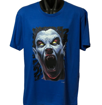 Awakening Vampire T-Shirt - Art by Tom Wood (Royal Blue, Regular and Big Sizes)