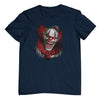 Red Killer Clown T-Shirt (Navy, Shortsleeve)