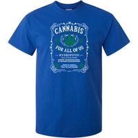 Cannabis For All Of Us T-Shirt (Royal Blue)