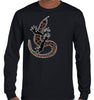 Shannon's Lizard Aboriginal Art Longsleeve T-Shirt (Black)