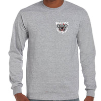 Warning Drop Bears Left Chest Logo Longsleeve T-Shirt (Marle Grey)