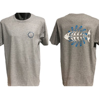 Primal Fish T-Shirt (Marle Grey, Double Sided, Regular & Big Sizes)