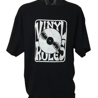 Vinyl Rules Music T-Shirt (Regular and Big Sizes)