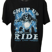 Shut Up and RIDE Biker T-Shirt (Regular and Big Sizes)