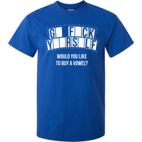 Rude Buy a Vowel (Go Fuck Yourself) T-Shirt (Royal Blue)