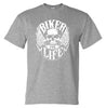 Biker For Life T-Shirt (Marle Grey)
