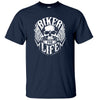 Biker For Life T-Shirt (Navy)