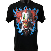 Crazy Evil Clown T-Shirt (Black, Regular and Big Sizes)