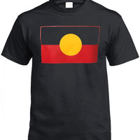 Aboriginal Flag T-Shirt (Black, True Colour Print)