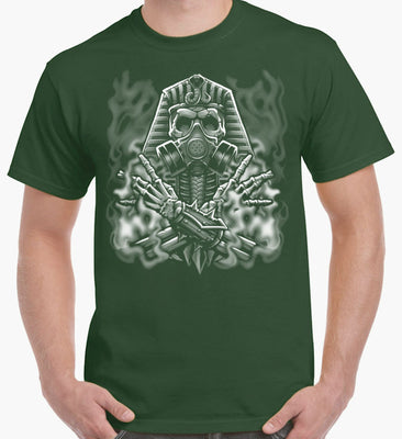Egyptian Skull T-Shirt (Forest Green)