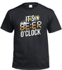 It's Beer O'Clock T-Shirt (Black, Regular & Big Mens Sizes)