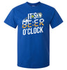 It's Beer O'Clock T-Shirt (Royal Blue, Regular & Big Mens Sizes)
