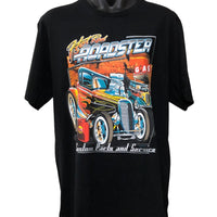 Hot Rod Roadster T-Shirt (Black, Regular and Big Sizes)