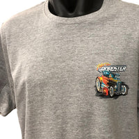 Hot Rod Roadster Small Logo T-Shirt (Logo Closeup)