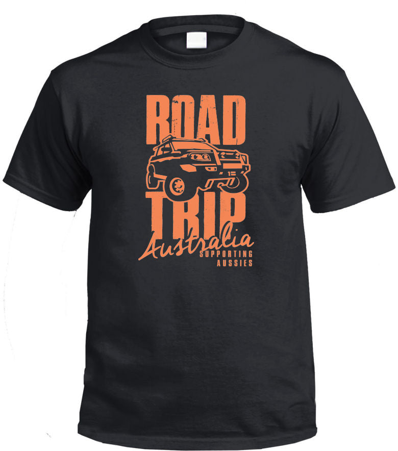 Road Trip Australia T-Shirt (Black, Regular and Big Sizes)