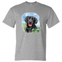 Black Labrador T-Shirt (Grey, Regular and Big Sizes)