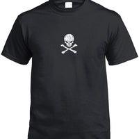 Skull & Crossbones Distressed Logo T-Shirt (Black)