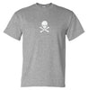 Skull & Crossbones Distressed Logo T-Shirt (Marle Grey)