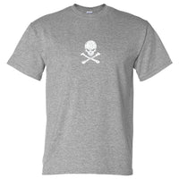 Skull & Crossbones Distressed Logo T-Shirt (Marle Grey)