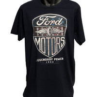 Vintage Ford Motors Shield Logo T-Shirt (Navy)
