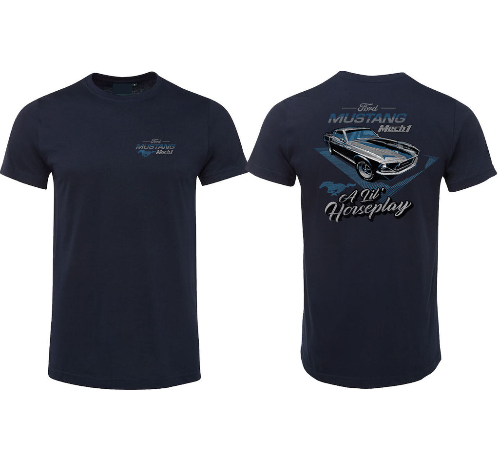 Licensed Ford Mustang Mach 1 50th Anniversary T-Shirt | Men's Classic Fit Tee | Officially Licensed Ford Apparel