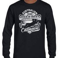 Australian Couch Rider Champion 2020 Longsleeve T-Shirt (Black)