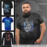 Big Men's Dark Fantasy, Skulls & Horror T-Shirts and Singlets