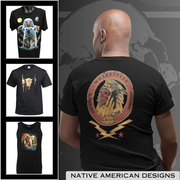 Big Men's Native American Designs on T-Shirts and Singlets