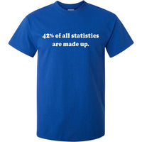 42% of All Statistics are Made Up T-Shirt (Royal Blue)