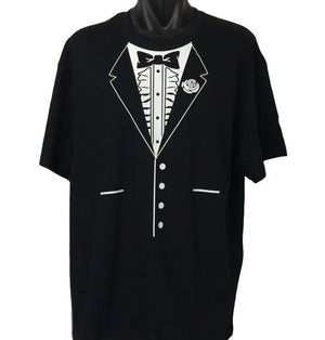 Bow Tie Tuxedo T-Shirt (Black, Regular and Big Mens Sizes)