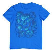 Blue Skulls T-Shirt (Royal Blue, Shortsleeve)