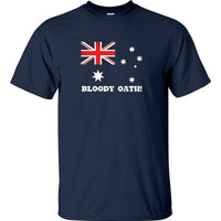 Bloody Oath! Australian Flag T-Shirt (Navy Blue, Regular and Big Sizes)