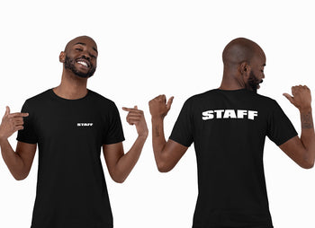 Event Staff T-Shirt (Colour Choices, Double-Sided)