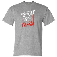 Shut Up & Fish T-Shirt (Marle Grey)