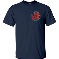 I Fear No Beer Left Chest Logo T-Shirt (Navy)