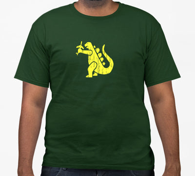 Godzilla No Flying T-Shirt (Bottle Green)