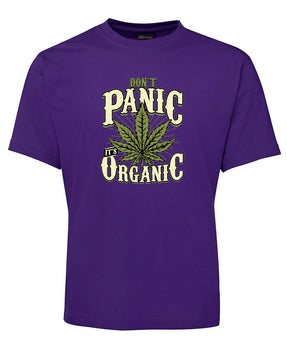Don't Panic, It's Organic Pot T-Shirt (Purple, Regular & Big Sizes)