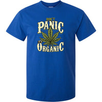 Don't Panic, It's Organic Pot T-Shirt (Royal Blue)