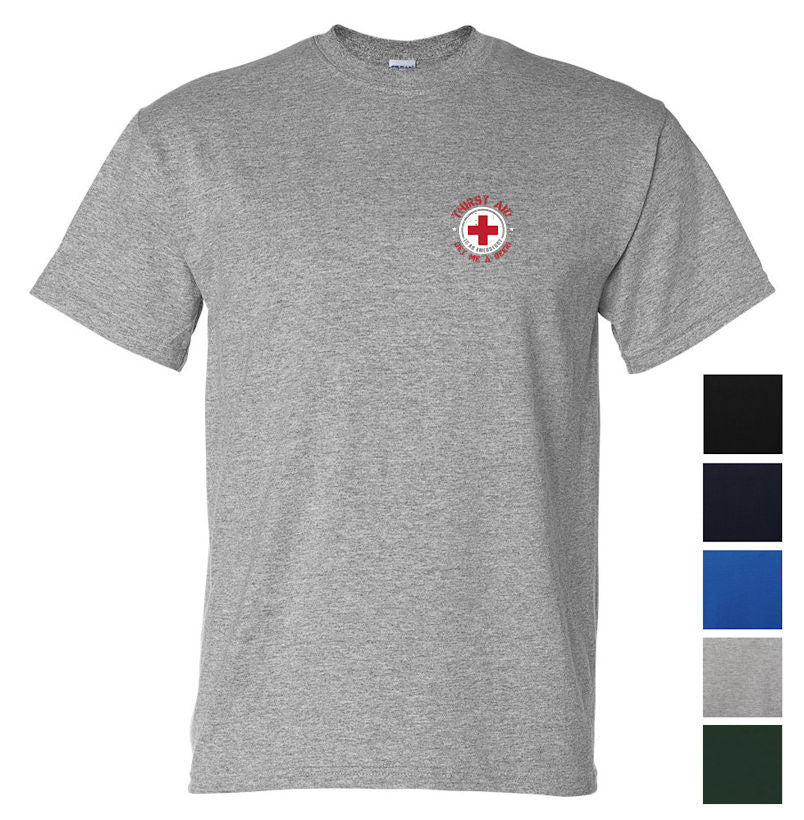 Thirst Aid Beer Left Chest Logo T-Shirt (Colour Choices)