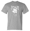 Ned Kelly Such is Life Portrait T-Shirt (Marle Grey, White Print)