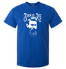 Ned Kelly Such is Life Portrait T-Shirt (Royal Blue, White Print)