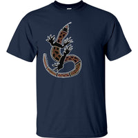Shannon's Lizard Aboriginal Art T-Shirt (Navy)