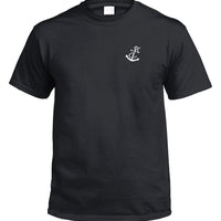 Anchor Left Chest Logo T-Shirt (Black)