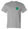 Global Flat Earth Society Left Chest Logo T-Shirt (Marle Grey)